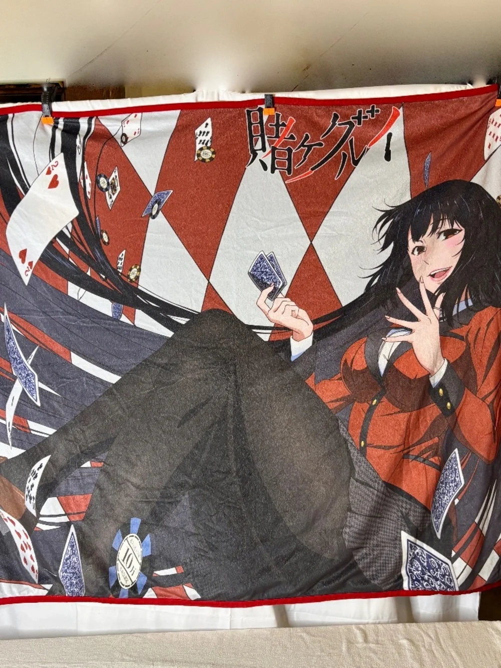 Kakegurui Yumeko Jabami Checkered Sublimation Throw Blanket 46